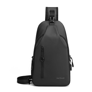 Sac messager coréen décontracté grande capacité pour homme, sac de poitrine et d'épaule pour moto avec port de charge USB - Product Image 2