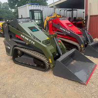 Mini-chargeuse sur chenilles Derette XC1100 avec grappin pour travaux forestiers, chargeuse compacte sur chenilles chinoise pour la manutention du bois