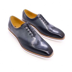 2025 Hot Sale Italian Style Oxfords Handmade <b>Cow</b> Leather Formal Shoes with Casual Style Factory for Man Wedding Office Shoes - Product Image 3