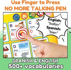 Livre électronique audio interactif à voix réelle Livres éducatifs en espagnol et en <span class=keywords><strong>anglais</strong></span> pour enfants avec pages durables - Product Image 4