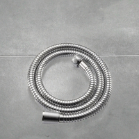 OEM&ODM Kits de douche argent brillant pour hôtels et appartements, prix abordable, ensemble de pommeaux de douche en plastique ABS, tuyau flexible de salle de bain en EPDM