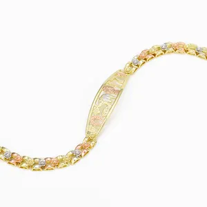 Bracelet éléphant multicolore, bijoux tendance, chaîne à maillons blancs, vente en gros, 75468