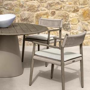 เก้าอี้สวนไม้เนื้อแข็งสไตล์สแกนดิเนเวียนพร้อมเบาะรองนั่งสำหรับใช้งานกลางแจ้ง - Product Image 3