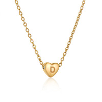 Colliers pendentifs 2026 Hip Hop en acier inoxydable 304 plaqué or 18 carats PVD avec initiales et lettres d'amour, accessoires de style tendance pour femmes
