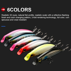 JOHNCOO — leurre méné flottant en eau salée, appât artificiel idéal pour la pêche au <span class=keywords><strong>brochet</strong></span>, nouveau modèle de 2021 - Product Image 4