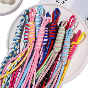 Polyester Lanyard Colorful Knotted DIY <b>Braided</b> Rope Id Card Holder Fashionable Sweet Style Summer 2025 Yiwu Origin - Product Image 1