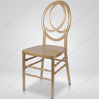 Chaise de banquet empilable en résine, style antique, imperméable et durable, pour hôtel, mariage, intérieur et extérieur, emballage KD