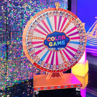 Roue de la Fortune, Grande Roue Tournante, Roue Porte-Bonheur, Jeu Populaire de Devinettes sur les Couleurs, Taille et Dimensions Personnalisables