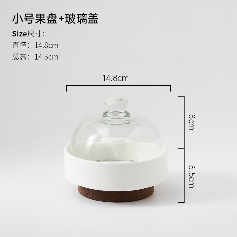 Fruit bowl with glass lid-Small