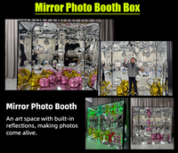 Boîte de photomaton portable de style magazine, taille personnalisée, pliable, pour mariage sur mesure