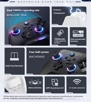 Machenike G3 V2 Gamepad Tiga Mode 2.4GHz/Kabel/BT Set Pengontrol Game Roda Kemudi Kompatibel dengan PSP PC Perangkat Seluler