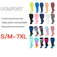 Chaussettes de compression personnalisées de bonne qualité pour la récupération de la performance sportive mollet large soutien athlétique de taille extra large