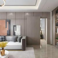 Sistema de Puerta Corredera Invisible de Madera Sólida, Moderno y Popular, Puerta Oculta Impermeable para Interiores, Uso en Hoteles, Aislamiento Acústico