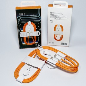 สายชาร์จ Type-C to Type-C 60W PD ชาร์จเร็ว 1 เมตร สายถักไนลอน ความเร็วสูง USB-C to USB-C สำหรับ iPhone 15/16/17 - Product Image 1