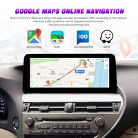 Android 14 8-Core Layar Sentuh 12.3 Inch CarPlay untuk Lexus RX 2009-2014 BT/WiFi GPS Navigasi Radio Mobil Plug and Play
