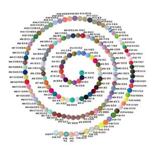 Perles colorées société sans BPA 100 couleurs 15mm perle blanche ronde Silicone perles de dentition à mâcher pour stylo porte-clés faisant des perles - Product Image 6