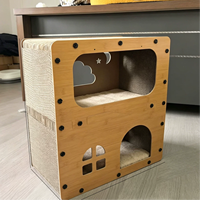 Maison à gratter pour chat en carton, griffoir tout-en-un, résistant à l'usure, sans perte de fibres, lit-caverne et jouet pour chats d'intérieur