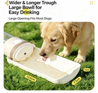 Bouteille d'eau portable pour chien 2 en 1, bol à eau pliable pour animaux de compagnie pour les voyages en plein air, matériau PP, accessoires pour animaux de compagnie, vente en gros