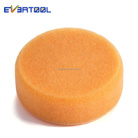 EVERTOOL Fast Fit Orange Small Compound Head Polishing Sponge Spot Polish Compound Buffing Pads pour polisseuses orbitales aléatoires, DA et rotatives