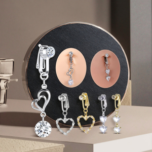 <span class=keywords><strong>Faux</strong></span> coeur <span class=keywords><strong>ventre</strong></span> Piercing plaqué or <span class=keywords><strong>faux</strong></span> corps bijoux cristal coeur balancent Zircon nombril Piercing mode corps bijoux - Product Image 6