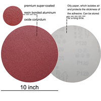 Papier abrasif rond de 10 pouces (250 mm), grain 8000, P120, feuille de papier abrasif, disques de ponçage, outil abrasif pour verre, voiture, bois, métal