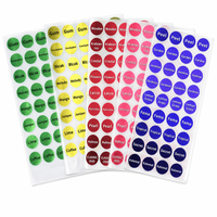 Étiquettes autocollantes holographiques anti-contrefaçon personnalisées en PET, code couleur, pour contenants - forme ronde, pot/bouteille