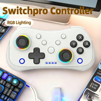 Manettes de jeu portables miniatures pour Switch, éclairage RGB, manette de jeu avec connexion BT sans fil, manette pour Switch