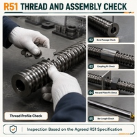 Système d'ancrage creux auto-perforant Dinto R51 avec écrou et plaque de fixation pour le soutien des pentes et des fondations