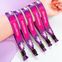 Bracelets en tissu personnalisés pour événements, festivals et fêtes, avec design tissé tendance, perles réglables, fermoir en plastique de haute qualité, à prix abordable