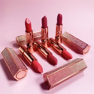 Cosmétiques Personnaliser Marque Halal Jaune <span class=keywords><strong>Nude</strong></span> Noir Maquillage Logo Gravé Crème Mat Marque Privée Rouge À Lèvres - Product Image 6