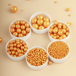 Décorations de pâtisserie, perles en sucre dorées, assortiment de perles (cœur/étoile/formes), décoration de cupcakes, vente en gros de pâtisserie - Product Image 3
