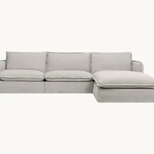 Kasur Sofa bulu awan modern putih, tempat tidur Sofa mewah Modern Amerika bentuk L