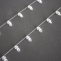 Glissière de rideau pliable en plastique 5,4 cm, 6 cm, 8 cm avec design en forme de S pour accessoires de rail et de tringle