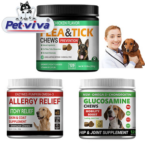 Huisdier Kalmerende Traktaties Zacht Kauwt Angstverlichting Probiotische Darmgezondheid Spijsverteringsenzymen Wilde Alaskan Zalmolie Huidsupplementen Hond - Product Image 4