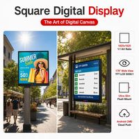 Écran LCD numérique carré ultra-fin KEINONE, rapport 16:9, IP65, montage mural intérieur, lecteur publicitaire tactile Android WiFi
