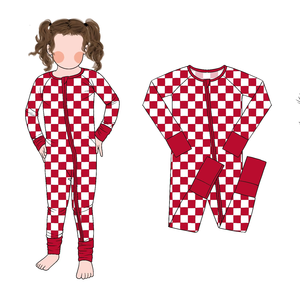 Little Glow Kid Baru Tiba, Romper Bambu Khusus Anak Perempuan Lengan Panjang dan Celana, Desain Romper dengan Ritsleting dan Sarung Tangan - Product Image 1