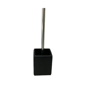 Ensemble de <span class=keywords><strong>brosse</strong></span> <span class=keywords><strong>WC</strong></span> moderne en résine noire mate avec support sur pied – Kit de nettoyage <span class=keywords><strong>WC</strong></span> moderne - Product Image 1