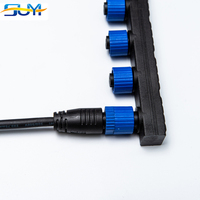 SUYI Module LED d'extérieur avec câble 1 à 4 prises mâle femelle Connecteur d'alimentation IP67/IP68 Connecteur étanche