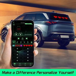 K12 ứng dụng USB lập trình dẫn đăng ký Màn hình <span class=keywords><strong>LED</strong></span> ma trận hiển thị cửa sổ phía sau xe - Product Image 3