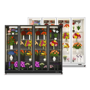 Refrigerador comercial con pantalla de flores, refrigerador con puerta de vidrio transparente, refrigerador de flores frescas - Product Image 2