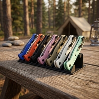 Couteau pliant E-Yon Mini 533 TYZ388 avec manche en nylon et fibre de verre industriel |   Couteau de camping OEM à lame drop point en acier 5Cr15Mov