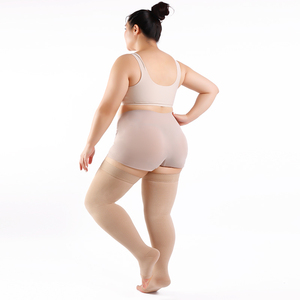 Y Tế Tùy Chỉnh Tốt Nghiệp Thoáng Khí 20-30 Mmhg Chống Giãn Tĩnh Mạch Cộng Với Kích Thước Đùi Cao Mở Toe Nén Vớ Cho Phụ Nữ - Product Image 2