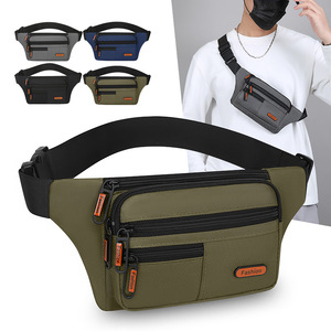 Men's Fanny Pack Multi Functional Oxford Cloth Chest Bag Military Green Crossbody Shoulder Bag For Everyday Outfits - Product Image 1
