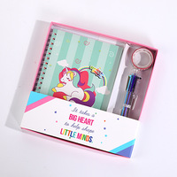 Lot de papeterie scolaire en gros pour enfants, motif dessin animé mignon, comprenant un cahier et un stylo à bille, avec boîte – Idéal comme cadeau pour étudiants