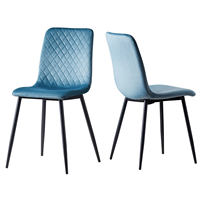 Chaise de salle à manger en velours de luxe nordique vert bleu chaises de salle à manger en tissu de velours rembourré pour table de salle à manger