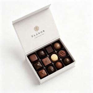 Boîtes d'expédition en papier écologiques avec logo personnalisé pour la Saint-Valentin, solution d'emballage cadeau pour chocolats gaufrés - Product Image 1