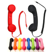 Grosir Pabrik penerima telepon, penerima telepon Anti radiasi Retro 3.5mm Jack Mini Mic Speaker Handset telepon