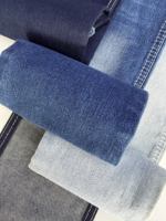 Tissu denim slub OE ultra doux 360 GSM 10,6 oz, haute extensibilité, 180 cm extra large, indigo foncé, coton, polyester, élasthanne, matière pour jeans