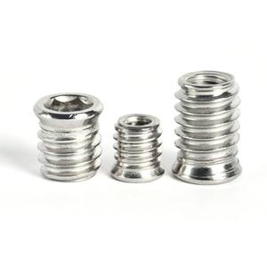 사용자 정의 304 스테인레스 스틸 가구 슬리브 너트 육각 소켓 내부 외부 치아 외부 접시 머리 나사 - Product Image 1