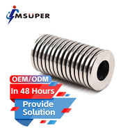 Imán de Anillo de Neodimio N52 con Recubrimiento de Zinc Msuper, de Alta Durabilidad para Uso Industrial, Aplicaciones de Soldadura y Doblado